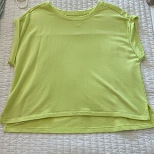 Loft Lou and Grey cap sleeve lime green top size M